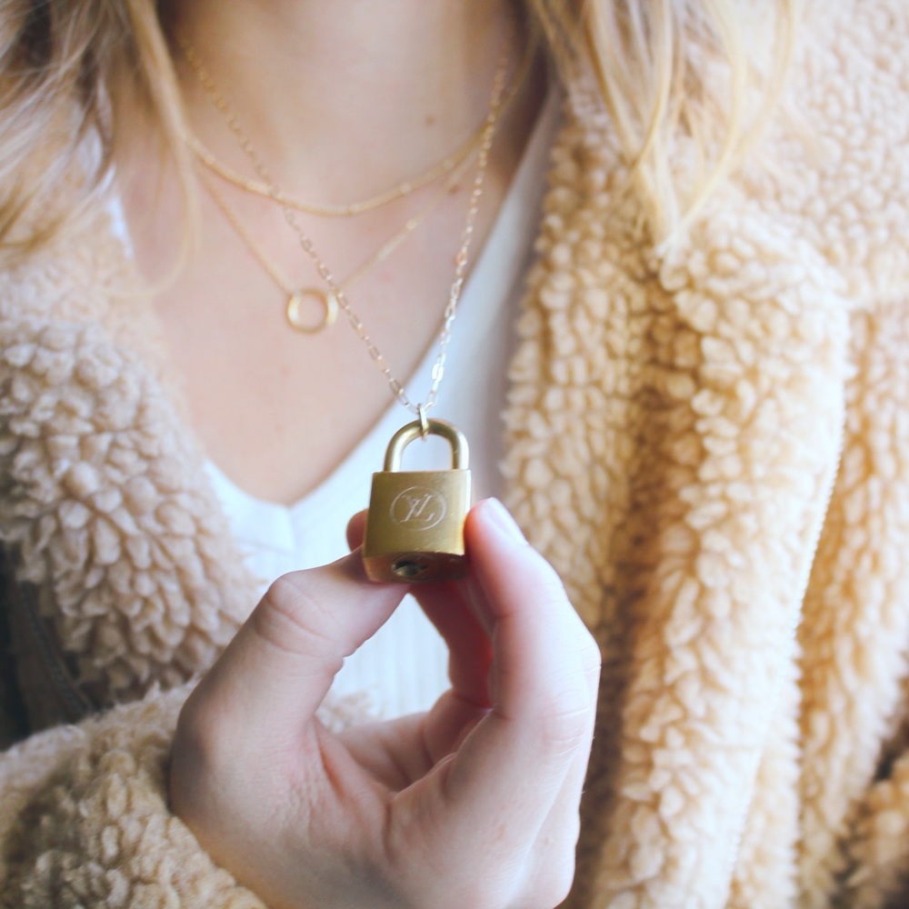 Authentic Louis Vuitton Lock Necklace Vintage
